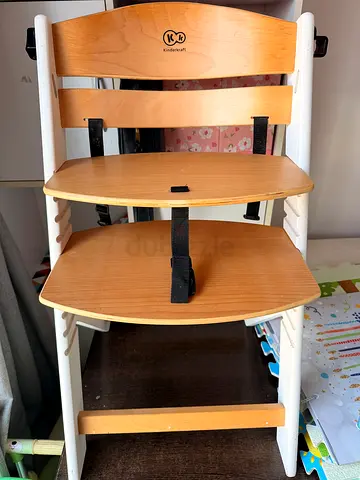 Adjustable Wooden High Chair / Baby Feeding Chair (Stokke-style) Kinderkraft