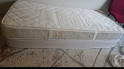 Single mattress and base — clean, good condition