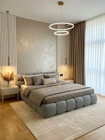 Modern Low-Profile Upholstered Bed