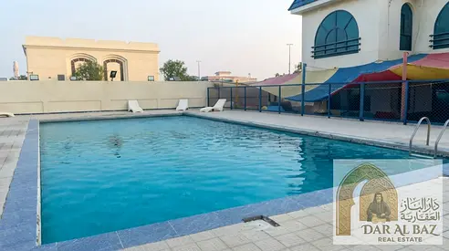 4BR Villa 2Majlis | Sharqan | Sharjah | All Master Rooms | 2nd Row from Corniche | Maid Room | Shared Pool | Free Maint