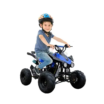 125cc Quad ATV Bike With Reverse For Kids - Blue A7 -27R