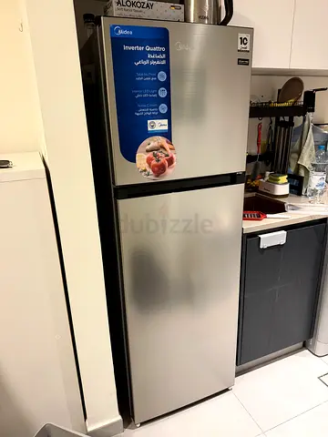 Midea 2-door Silver Refrigerator - Excellent Condition