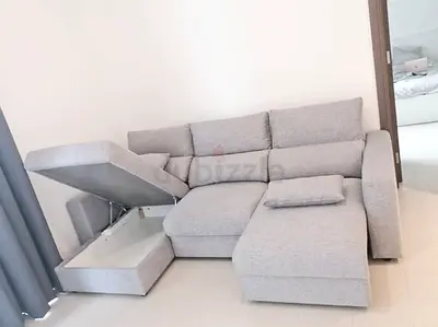 Ikea Eskelstuna l sahpe sofa bed gray