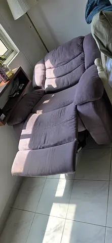 Single-seater power recliner armchair in light grey - good condition