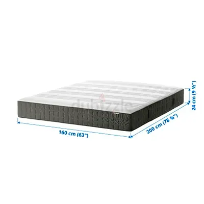 Queen Size Mattress 160x200 cm - 24 cm Thick