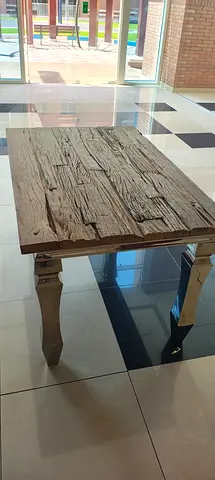 Heavy Railway Wood Dining Table ONLY
