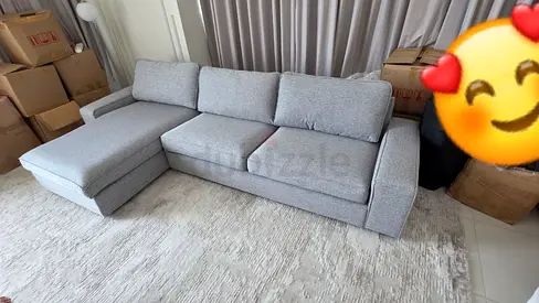 IKEA Kivik L Shape Sofa Light gray color