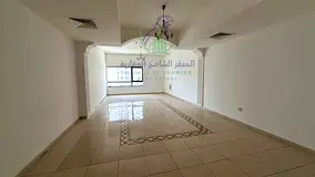 Spacious 2BR in Al Taawun near Dubai exit, featuring free AC, a kids' play area, and flexible 4 to 6