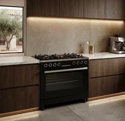 Bosch Series 8 5-Burner Full Gas Cooking Range With Fan Oven 90x60Cm