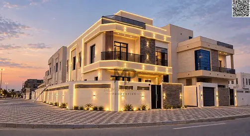 All Registration Fees Included | Corner Villa for Sale in Ajman | 3,400 sq ft | 5 Bedrooms | 3 Floors | Freehold for Life | No Annual Maintenance Fees