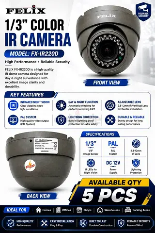 FELIX FX-IR220D IR Dome CCTV Camera