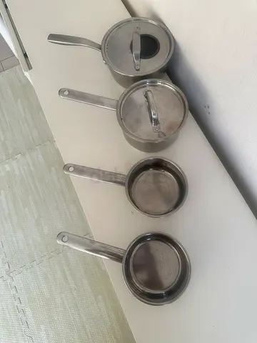 Quality Stainless Steel Saucepan Set – 4 Pans + 2 Lids