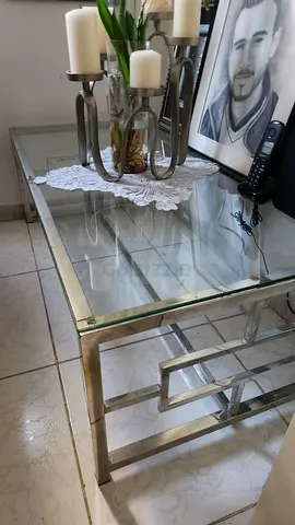 Glass and Chrome Coffee Table - Modern Rectangular Design