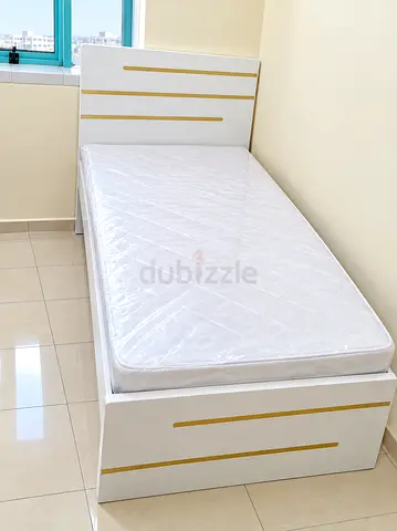 Single wood Bed including mattress good quality bed