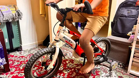 Children's Rocky 12-inch Bike with Training Wheels - Good Condition