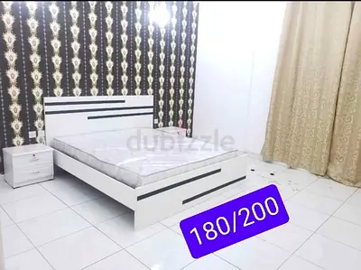 Brand new King size Strong mdf wood bed with Mattress Available