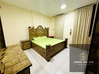 Furnished 2-bedroom apartment in Al Nuaimiya, Ajman. Central AC, 2 bathrooms and balcony. AED 4,200 monthly, including bills, internet and maintenance