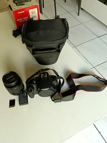 Canon EOS 1200D DSLR with 18-55mm Lens, Bag, Battery & SD Card