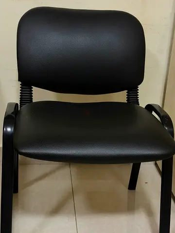 Black Padded Visitor/Office Chairs — Good Condition