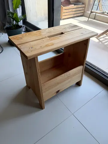 IKEA PERJOHAN Small Storage Bench / Stool, Solid Pine, 49 cm