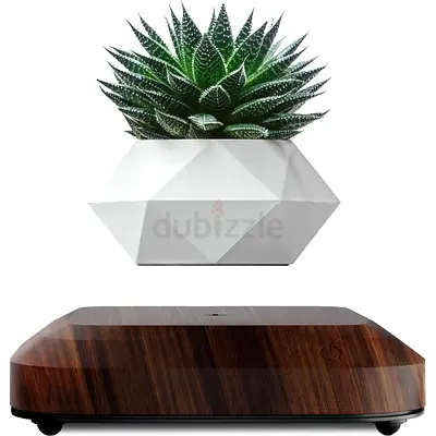 Small geometric planter with magnetic lavelating pot