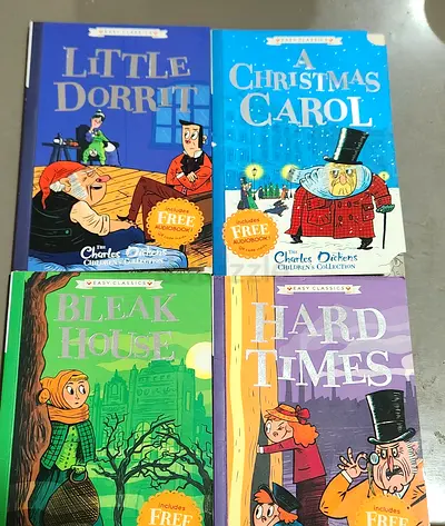 Set of 4 Charles Dickens Children's Classics (Little Dorrit, A Christmas Carol, Bleak House