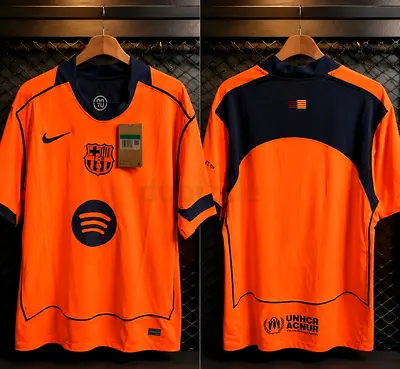 Nike FC Barcelona Orange 3rd Football Jersey - Unworn with Tag - season 2025-2026