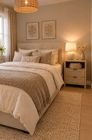 Brand New beige colour 160*200 queen size bed