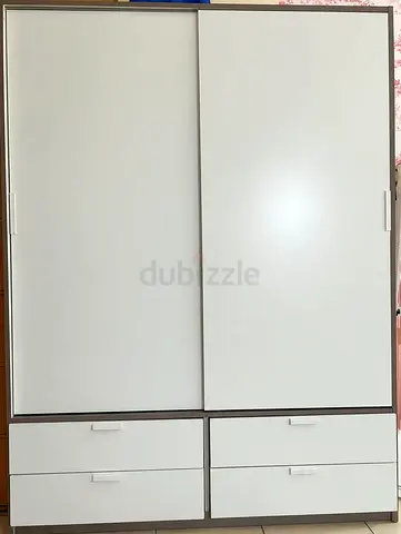 IKEA White 2-door Wardrobe with 4 Drawers - Good Condition
