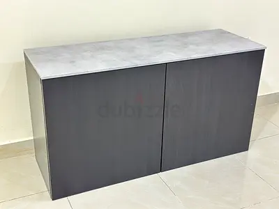 IKEA BESTÅ wall-mounted shelf unit with doors 120x42x64 cm - dark brown