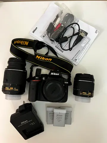 Nikon D5300 DSLR Camera Bundle + 18–55mm & 55–200mm VR Lenses + Extras