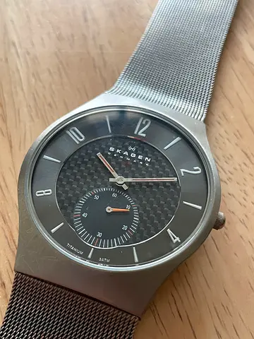 Skagen Men's Stainless Steel Mesh Watch - Grey Dial