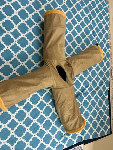 Large Cross-Shaped Cat Tunnel Toy - Used, Good Condition