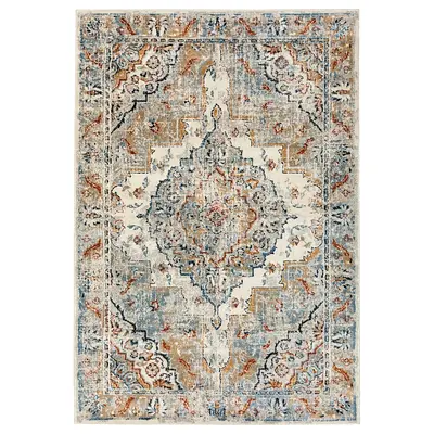 Ikea Vintage-Style Area Rug with Medallion Pattern — Good Condition
