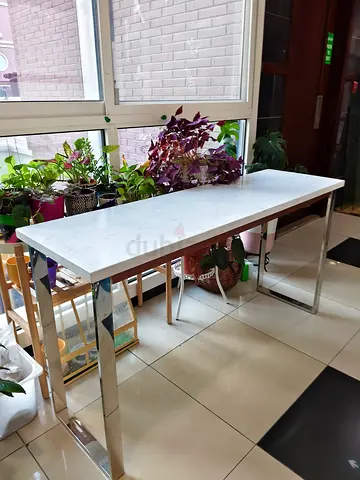 Real Marble Entry Console Table