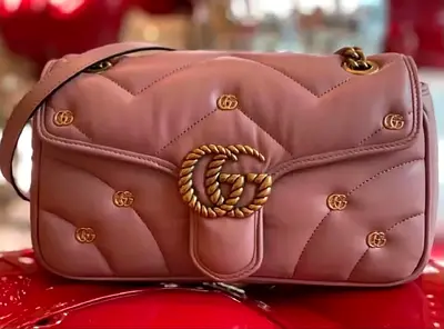 Gucci Small GG Marmont Shoulder in Matelasse Leather