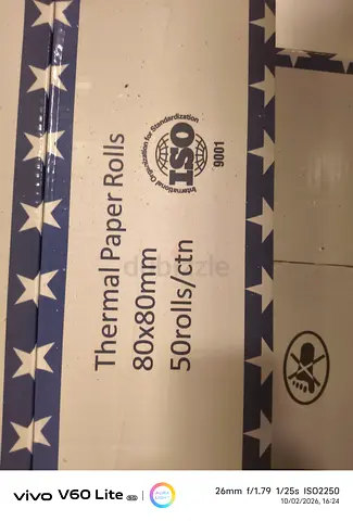 Thermal Paper Rolls 80x80mm - 50 rolls per carton