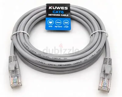 Brand New KUWES CAT6 Ethernet LAN Network Cable 3 Meter