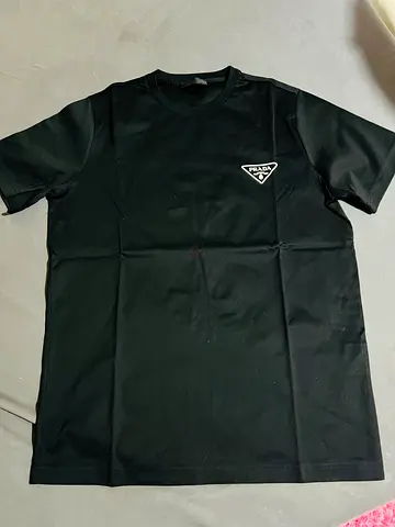 Black Prada logo crew neck T-shirt - Size XL