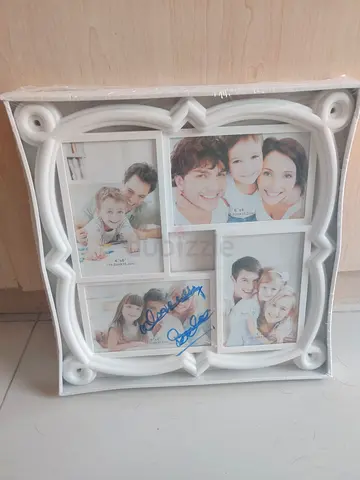 White Decorative Multi-Photo Frame (holds 5 photos) - Good Condition