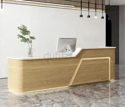 Modern Wooden Reception Desk