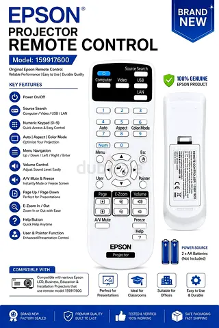 Epson Projector Remote Control (Model 159917600) - Brand New