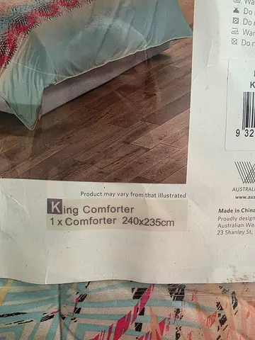King Size Comforter - Light Blue, New/Unused