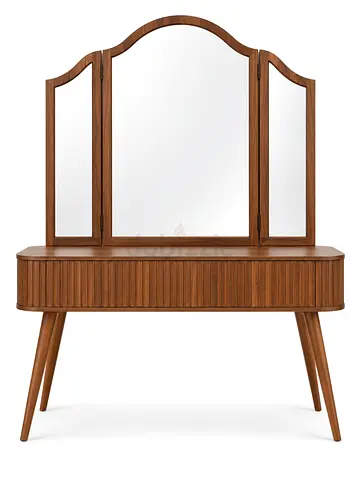 Wooden Dressing Table with Triple Mirror – Excellent Condition