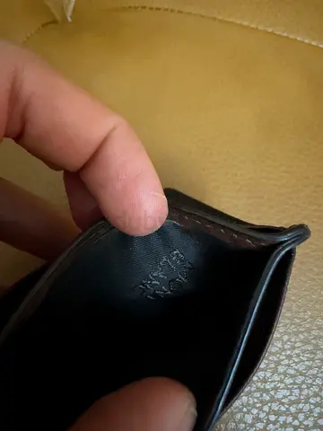 brown leather Mont blanc card holder