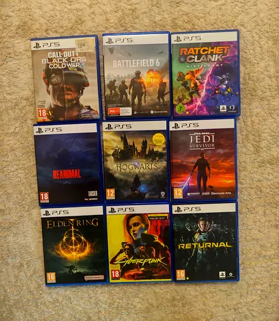 Bundle of 9 PS5 games — Battlefield 6, Elden Ring, Cyberpunk, Jedi Survivor & more