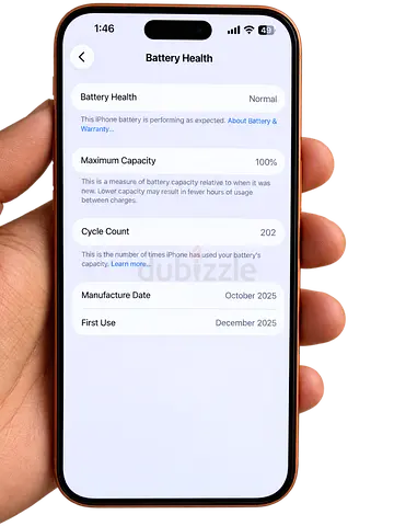 iPhone 17 pro max 512gb 100% battery under warranty