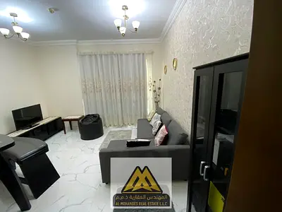 Furnished one-bedroom apartment for annual rent in Al Waha Towers – Al Rashidiya 1 – Ajman A great opportunity to live in a furnished apartment withi