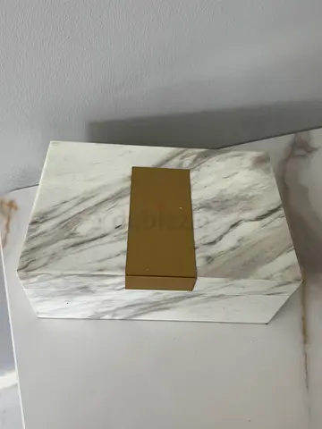 Marble Effect Decorative Storage Box with Gold Accent (4 boxes available -sale by unit possible)