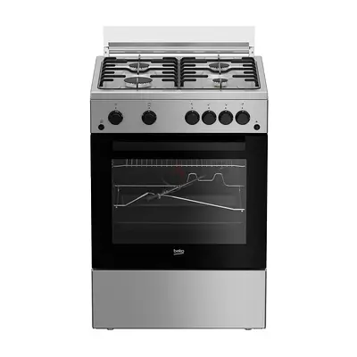 Beko Stainless steel 4-burner gas cooker with oven - 60*60
